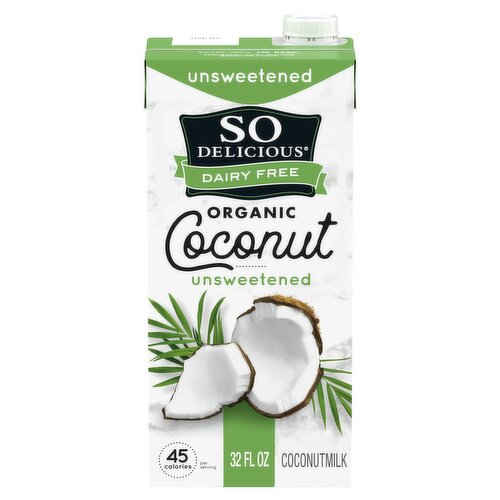 So Delicious Dairy Free Organic Coconut Unsweetened Coconutmilk, 32 fl oz