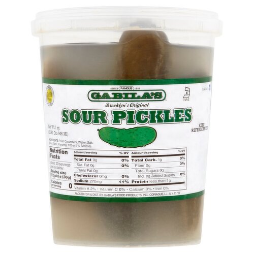 Gabila's Sour Pickles, 1 qt