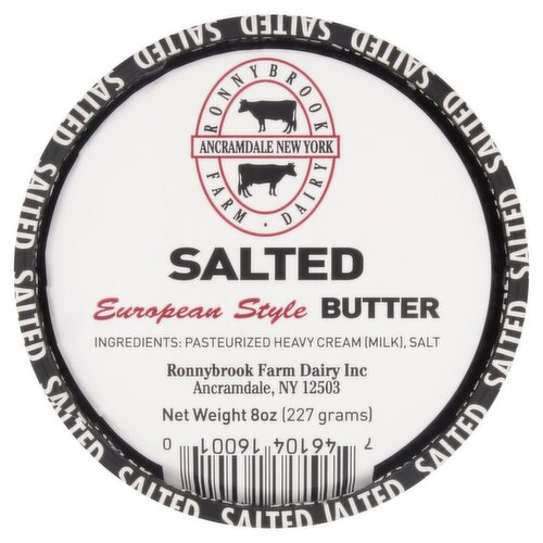 Ronnybrook Farm Dairy Salted European Style Butter, 8 oz