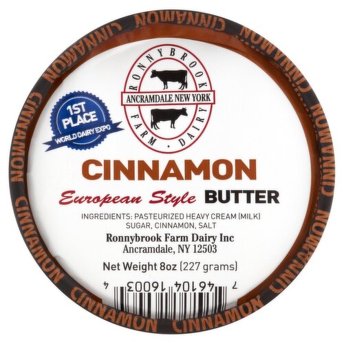 Ronnybrook Farm Dairy Cinnamon European Style Butter, 8 oz