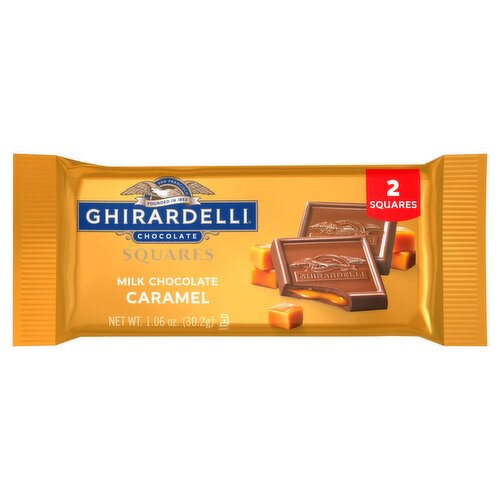 Ghirardelli Chocolate Milk Chocolate Caramel Squares, 2 count, 1.06 oz