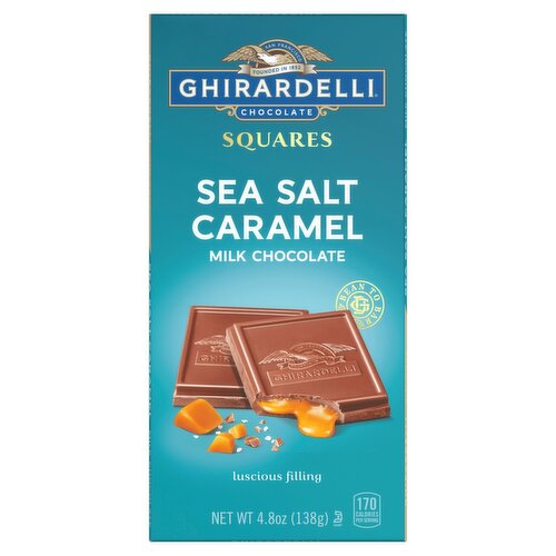 Ghirardelli Sea Salt Caramel Milk Chocolate Squares, 4.8 oz