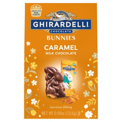 Ghirardelli Chocolate Bunnies Caramel Milk Chocolate, 0.69 oz