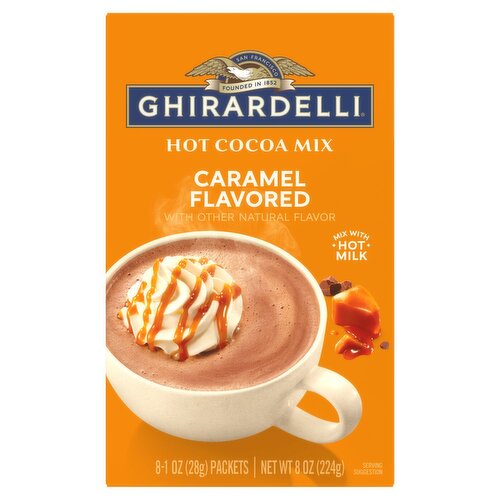 Ghirardelli Caramel Flavored Hot Cocoa Mix, 1 oz, 8 count