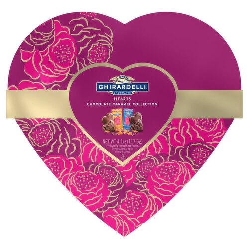 Ghirardelli Chocolate Hearts Chocolate Caramel Collection, 12 count, 4.1 oz