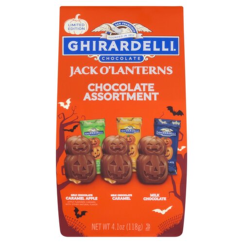 Ghirardelli Chocolate Jack O'lanterns Chocolate Assortment Limited Edition, 4.1 oz