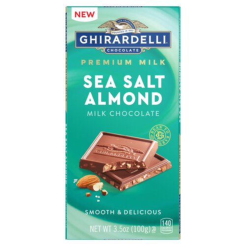 Ghirardelli Chocolate Premium Sea Salt Almond Milk Chocolate, 3.5 oz
