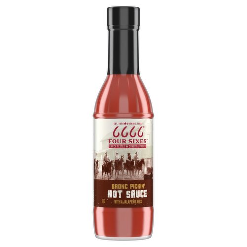 Four Sixes Bronc Pickin' Hot Sauce, 6 oz