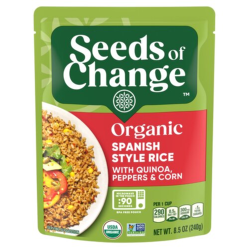 Seeds of Change Organic Spanish Style Rice with Quinoa, Peppers & Corn, 8.5 oz