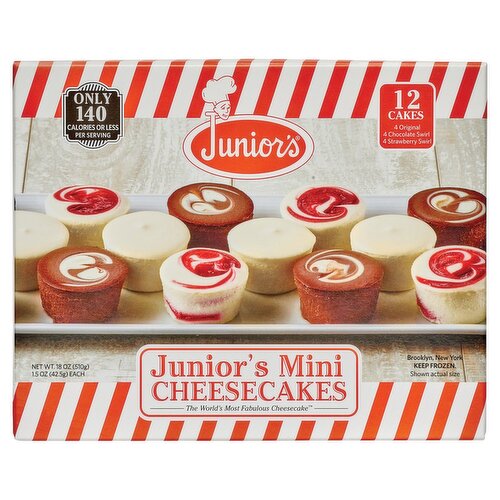 Junior's Mini Cheesecakes, 1.5 oz, 12 count