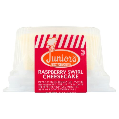 Juniors Little Fella Raspberry Swirl Cheesecake, 4 oz