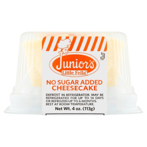 Junior's Little Fella No Sugar Added Cheesecake, 4 oz