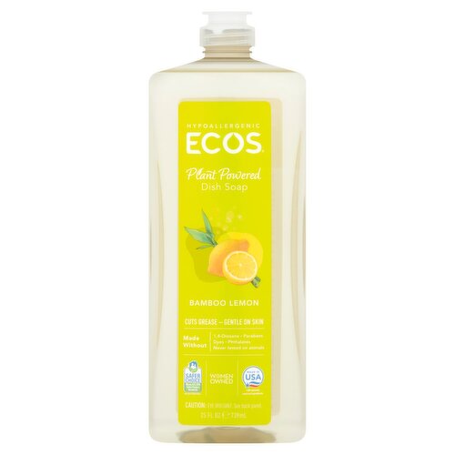 Ecos Bamboo Lemon Plant Powered Dish Soap, 25 fl oz