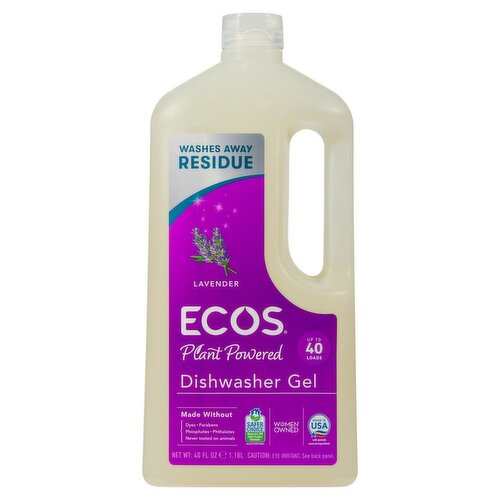 Ecos Lavender Dishwasher Gel, Up to 40 loads, 40 fl oz