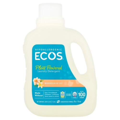 Ecos Magnolia & Lily Plant Powered Laundry Detergent, 100 fl oz