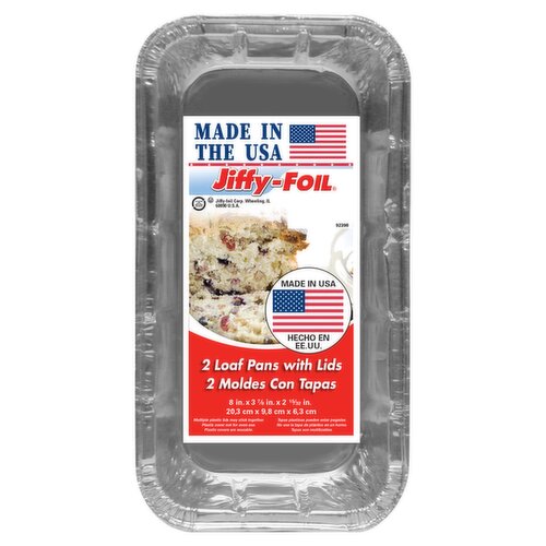 Jiffy Foil Loaf Pans with Lids 2 count Price Rite