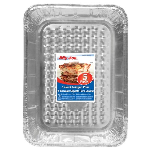 JIFFY FOIL GIANT LASAGNA PANS 5CT