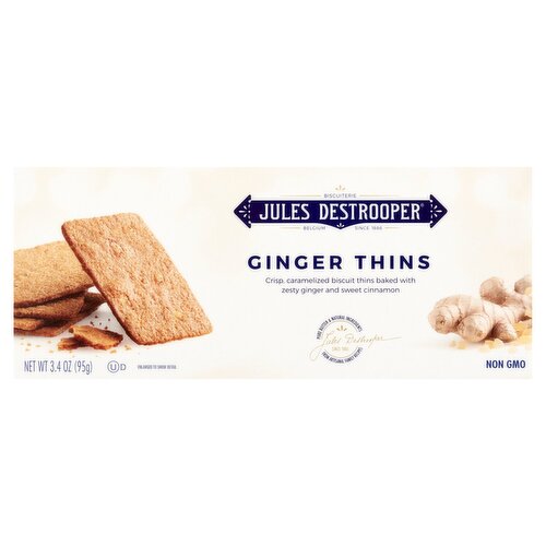 Jules Destrooper Ginger Thins Biscuit, 3.4 oz