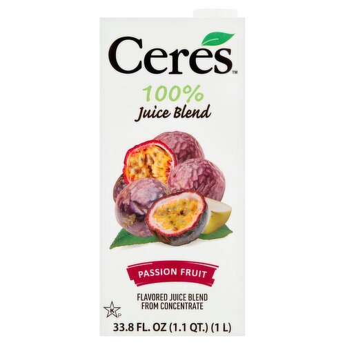 Ceres Passion Fruit 100% Juice Blend, 33.8 fl oz