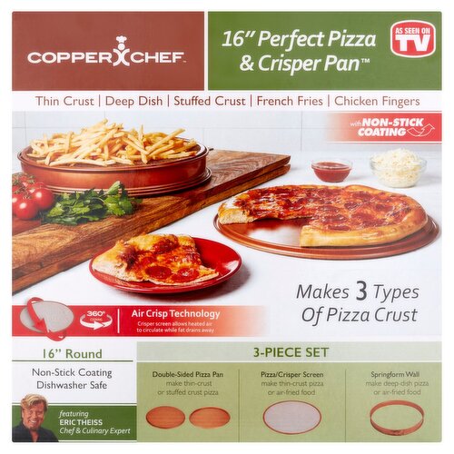 Copper Chef 16" Perfect Pizza & Crisper Pan, 3 count