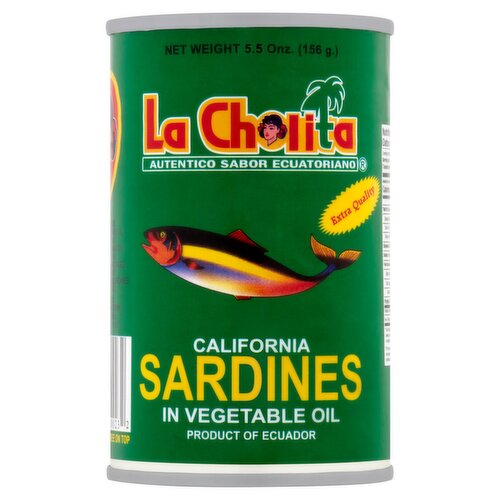 La Cholita California Sardines in Vegetable Oil, 5.5 oz