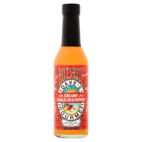 Dave's Gourmet Creamy Garlic Red Pepper Hot Sauce, 8 oz