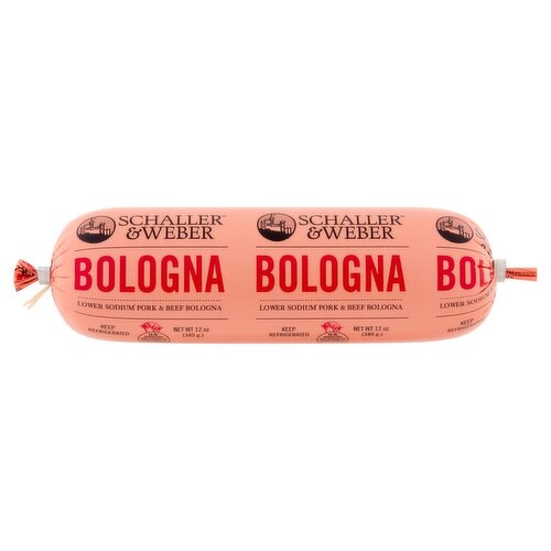 Schaller & Weber Lower Sodium Pork & Beef Bologna, 12 oz