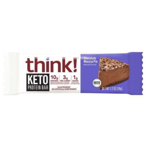 think! Keto Chocolate Mousse Pie Bar, 1.2 oz