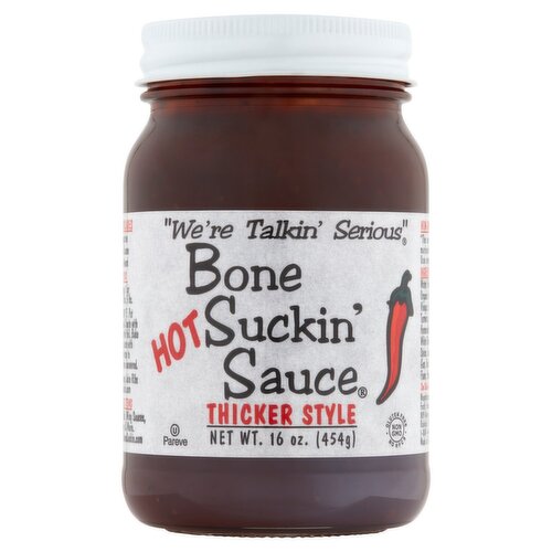 Bone Suckin' Sauce Hot Thicker Style Sauce, 16 oz