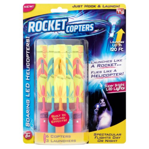 Rocket Copters Soaring LED Helicopters, Ages 8+