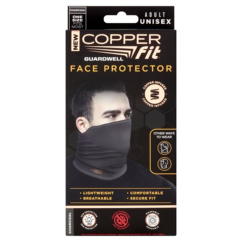 Copper Fit Guardwell Unisex Charcoal Face Protector, Adult