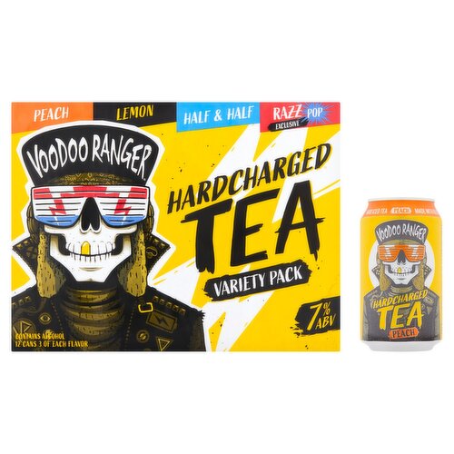 Voodoo Ranger Hard Charged Tea Variety Pack, 12 oz, 12 count