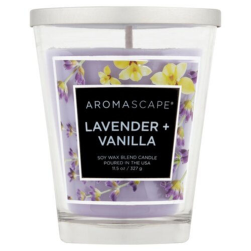 Aromascape Lavender + Vanilla Soy Wax Blend Candle, 11.5 oz