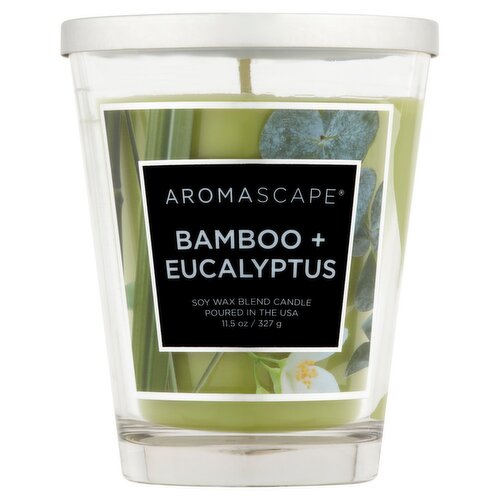 Aromascape Bamboo + Eucalyptus Soy Wax Blend Candle, 11.5 oz