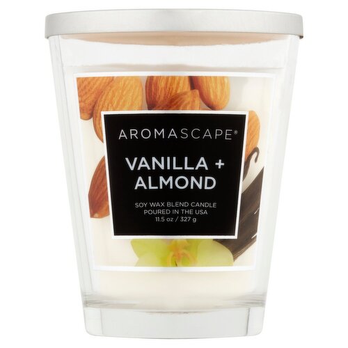 Aromascape Vanilla + Almond Soy Wax Blend Candle, 11.5 oz