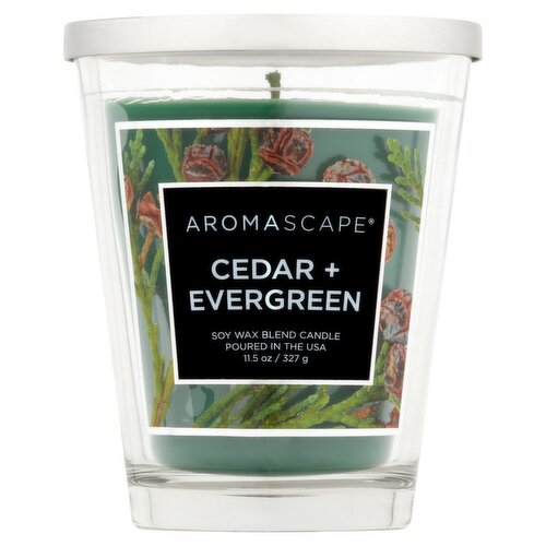 Aromascape Cedar + Evergreen Soy Wax Blend Candle, 11.5 oz