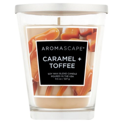 Aromascape Caramel + Toffee Soy Wax Blend Candle, 11.5 oz