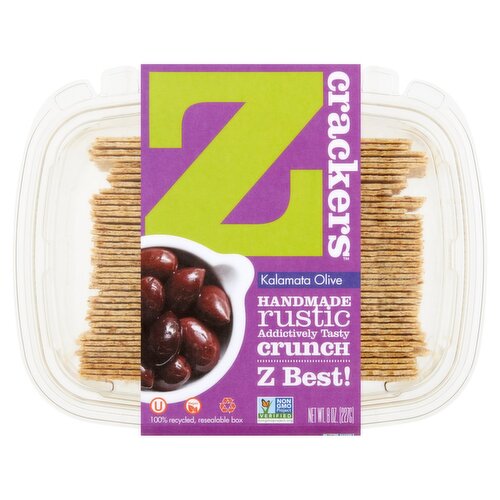 Z Crackers Kalamata Olive Crackers, 8 oz