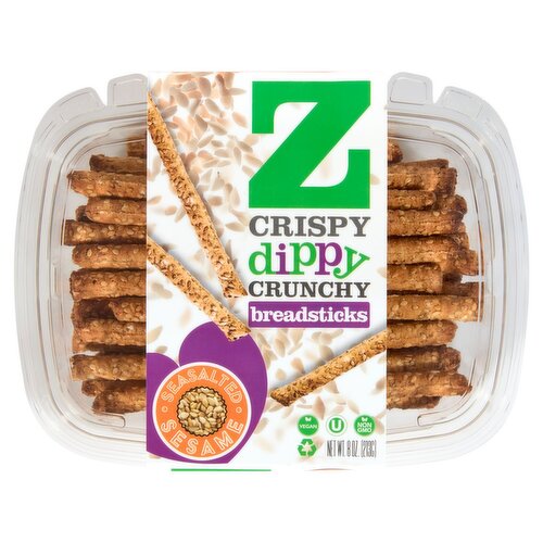 Z Crispy Dippy Crunchy SeaSalted Sesame Breadsticks, 8 oz