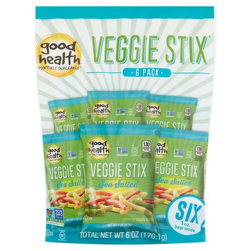 Good Health Veggie Stix Sea Salted Potato Based Snack, 1 oz, 6 count