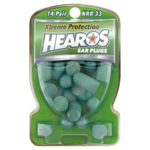 Hearos Xtreme Protection NRR 33 Ear Plugs, 14 pair