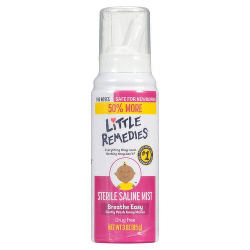 Little Remedies Sterile Saline Mist, 3 oz