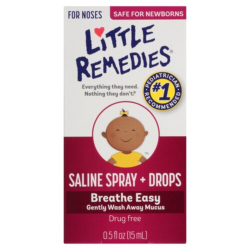 Little Remedies Breathe Easy Saline Spray + Drops, 0.5 fl oz