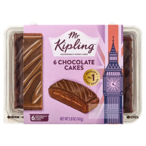 Mr Kipling Chocolate Cakes, 6 count, 5.8 oz