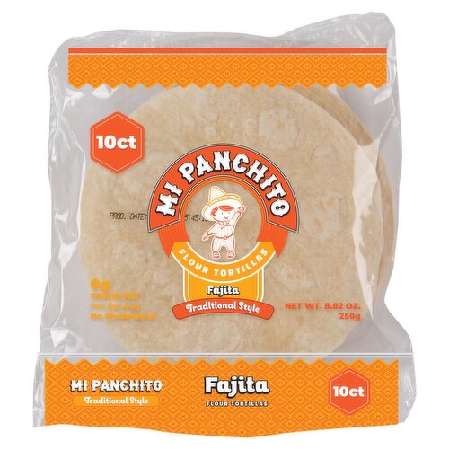 Mi Panchito Traditional Style Fajita Flour Tortillas, 10 count, 8.82 oz