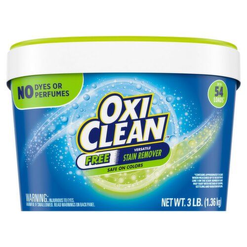 OxiClean Free Versatile Stain Remover, Up to 54 Loads, 3 lb