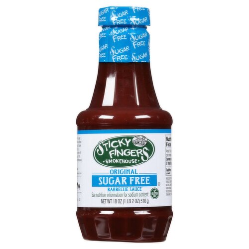 Sticky Fingers Smokehouse Sugar Free Original Barbecue Sauce, 18 oz