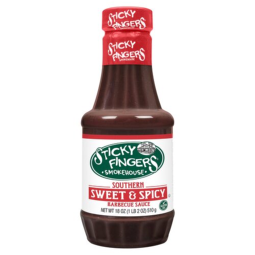 Sticky Fingers Smokehouse Southern Sweet & Spicy Barbecue Sauce, 18 oz