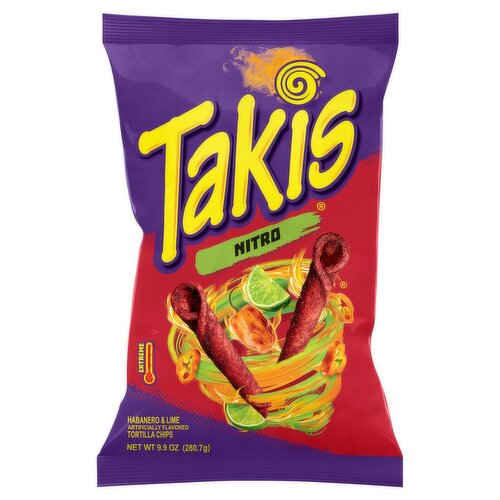 Takis Nitro Habanero & Lime Tortilla Chips, 9.9 oz