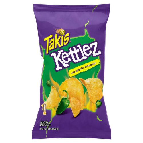 Takis Kettlez Jalapeno Typhoon Potato Chips, 8 oz